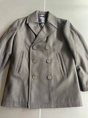 Nautica Men's Double-Breasted Pea Coat - Black